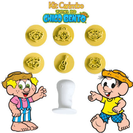 17238 - KIT CARIMBOS CHICO BENTO AMARELO 2,5cm - BLUE STAR