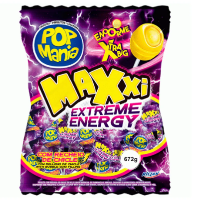 17267 - PIRULITO POP MANIA MAXXI ENERGY 672g - RICLAN
