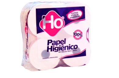 4244 - PAPEL HIGIENICO 100% CELULOSE C/8un de 300mts - HO/PAPEIS