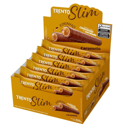 17283 - WAFER TRENTO SLIM CARAMELO 16x20g - PECCIN
