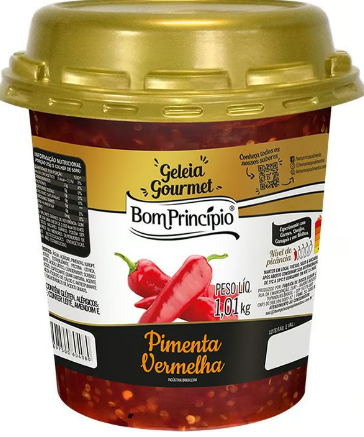 17327 - GELEIA DE PIMENTA VERMELHA 1,01kg - BOM PRINCIPIO