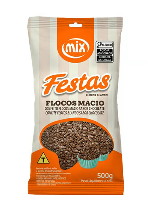 17175- FLOCOS MACIO CHOCOLATE ESCURO 500g - MIX/ DUAS RODAS