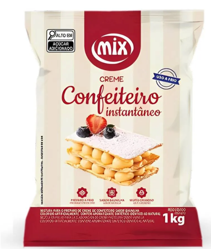 17371- CREME DE CONFEITEIRO INSTANTANEO 1kg - MIX/ DUAS RODAS