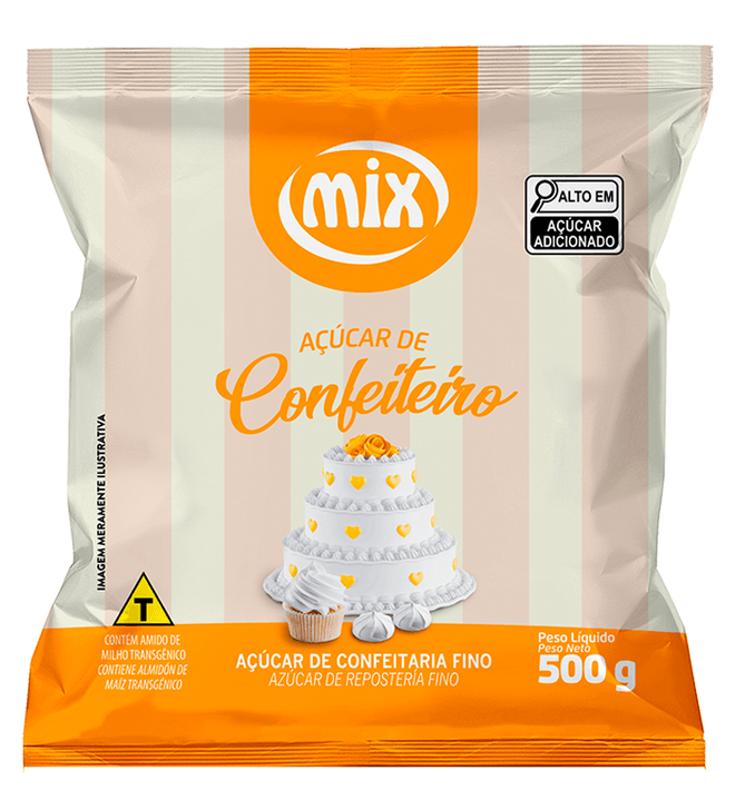 16414 - ACUCAR CONFEITEIRO FINO 500g - MIX/DUAS RODAS 