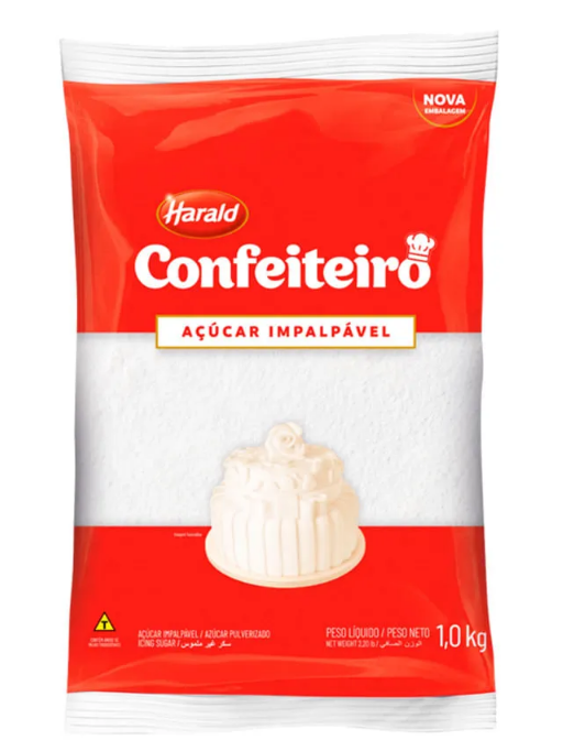 707 - ACUCAR IMPALPÁVEL CONFEITEIRO 1kg - HARALD