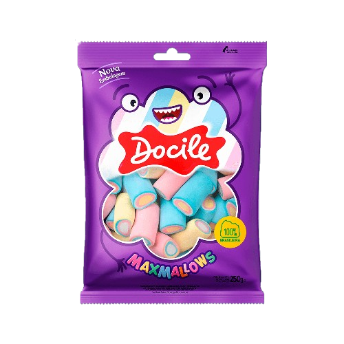 5967 - MARSHMALLOW TUBO COLOR BAUNILHA 250g - DOCILE 