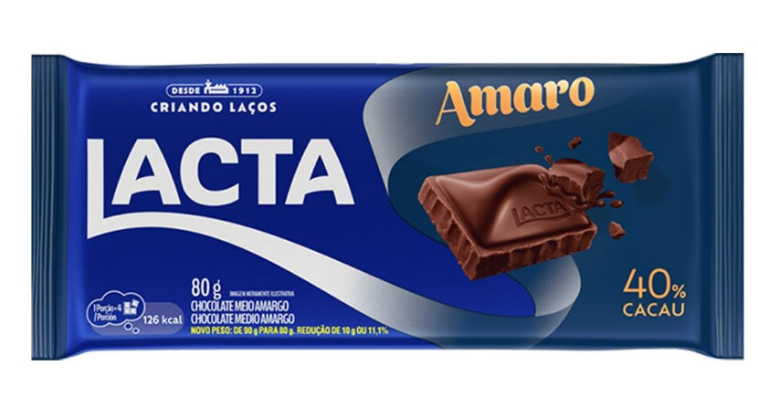 16104 - CHOCOLATE AMARO 40% CACAU 80g - LACTA