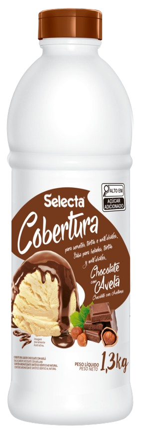 17396- COBERTURA CHOCOLATE C/ AVELA 1,3kg - SELECTA/ DUAS RODAS