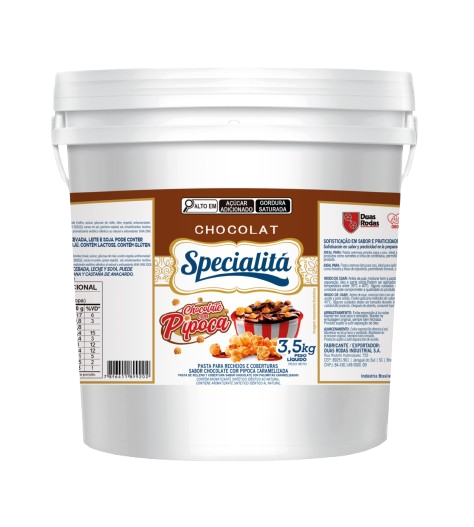 17398- RECHEIO SPECIALITA CHOCOLATE C/ PIPOCA 3,5kg - SELECTA/ DUAS RODAS
