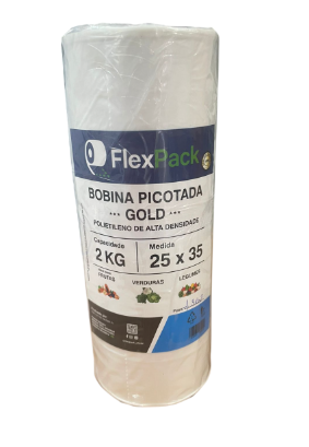 17403- BOBINA PICOTADA GOLD PEAD 25x35 - FLEXPACK