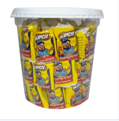847 - PAÇOCA ROLHA PT C/ 50un 750g- MINDY