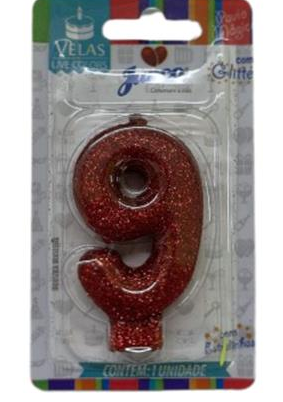 1586 - VELA LIVE COLORS C/GLITTER VERM N.9 - JUNCO