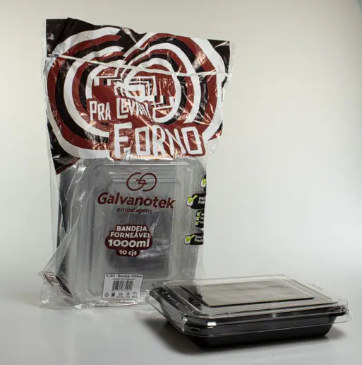 17421 - EMB. G201SF BANDEJA FORN. 1.000ml C/10un - GALVANOTEK