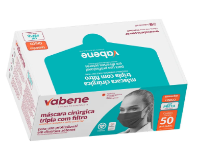 17455 - MASCARA TNT TRIPLA PRETA C/50un - VABENE