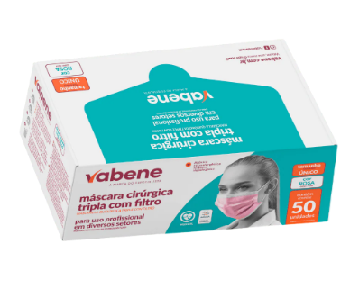 17456 - MASCARA TNT TRIPLA ROSA C/50un - VABENE