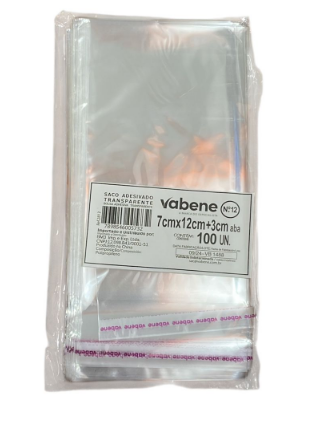 17463 - SACO ADESIV N12 7x12cm+3cm C/100un - VABENE