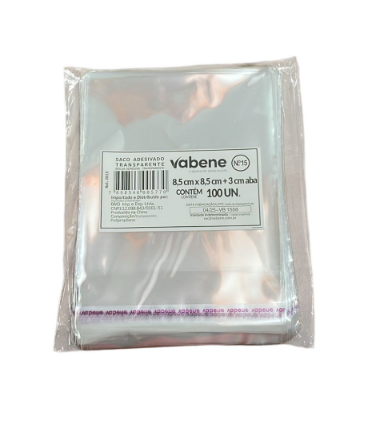 17466 - SACO ADESIV N15 8,5x8,5cm+3cm C/100un - VABENE