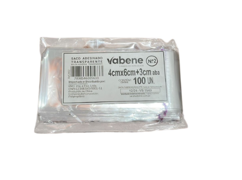 17471 - SACO ADESIV N2 4x6cm+3cm C/100un - VABENE