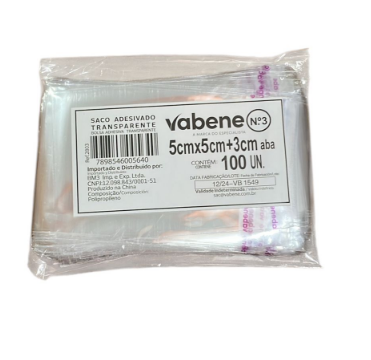 17474 - SACO ADESIV N3 5x5cm+3cm C/100un - VABENE