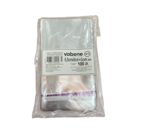 17482 - SACO ADESIV N5 6,5x9cm+3cm C/100un - VABENE