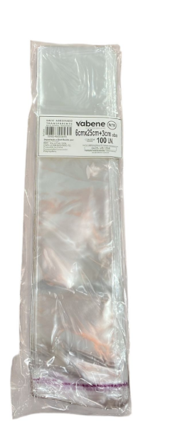 17485 - SACO ADESIV N8 6x25cm+3cm C/100un - VABENE