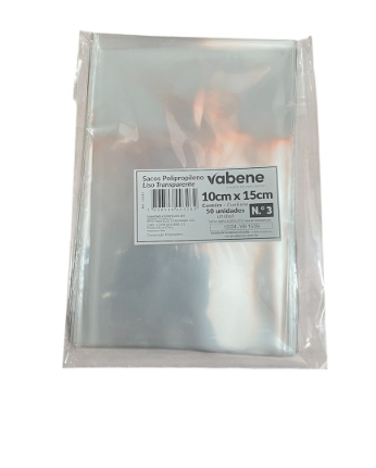 17493 - SACO PP LISO N3 10x15cm C/50un - VABENE