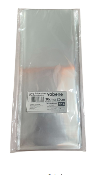 17494 - SACO PP LISO N4 10x25cm C/50un - VABENE