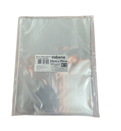 17496 - SACO PP LISO N6 15x20cm C/50un - VABENE