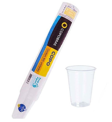 842 - COPO 300ml TRANSPARENTE PP C/100un CFT-300 - COPOBRAS