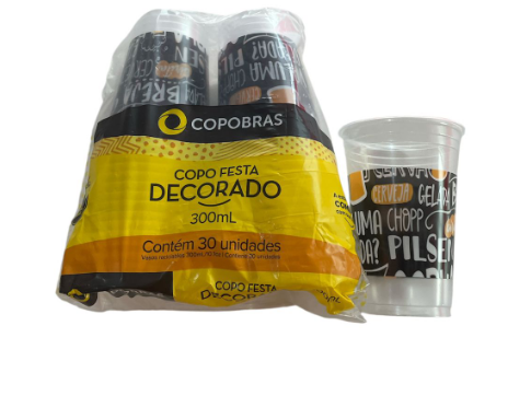 17524 - COPO 300ml DECOR CERVEJA PP C/30un PPT-330 - COPOBRAS