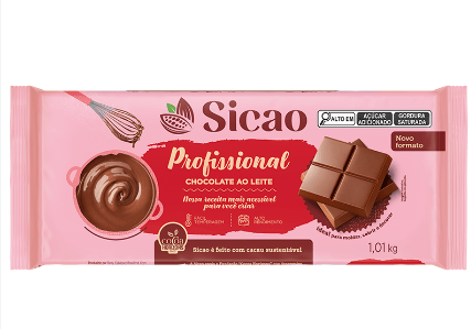 17552 - CHOCOLATE BARRA AO LEITE PROFISSIONAL 1,01kg - SICAO