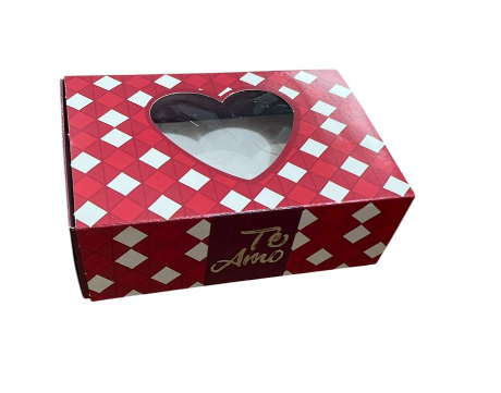 17576 - CAIXA  LUVA C/ PUXA P/ 6 DOCES AMOR ETERNO - PC/ CROMUS