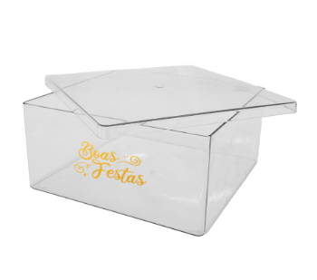 17582 - CAKE BOX QUADRADA BOAS FESTAS 2L - LSC TOYS