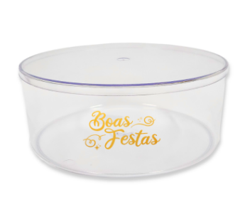 17580 - CAKE BOX REDONDA BOAS FESTAS 2,2L - LSC TOYS