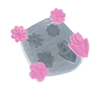 17606 - MOLDE SILICONE 4 FLORES ATHINA - FLEXARTE
