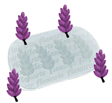 17621 - MOLDE SILICONE 4 FLORZINHAS ALZAFEMA PEQ - FLEXARTE