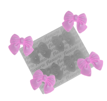 17615 - MOLDE SILICONE 4 LACINHOS ROSLLYN - FLEXARTE