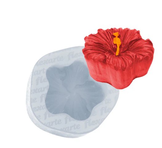 17623 - MOLDE SILICONE FLOR DE HIBISCO - FLEXARTE