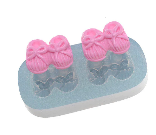 17597 - MOLDE SILICONE PARES DE PANTUFAS - FLEXARTE