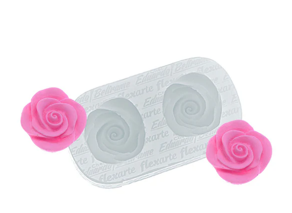 17594 - MOLDE SILICONE ROSINHA DOUBLEDAY - FLEXARTE