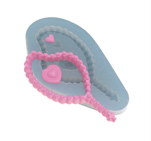 17595 - MOLDE SILICONE TERCO E MINI CORACOES - FLEXARTE