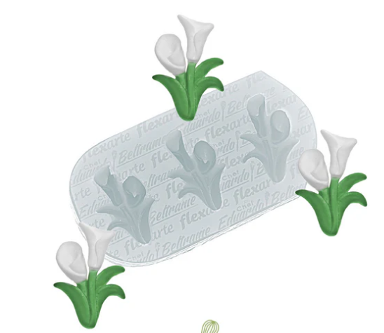 17619 - MOLDE SILICONE TRIO DE MINI COPO LEITE - FLEXARTE