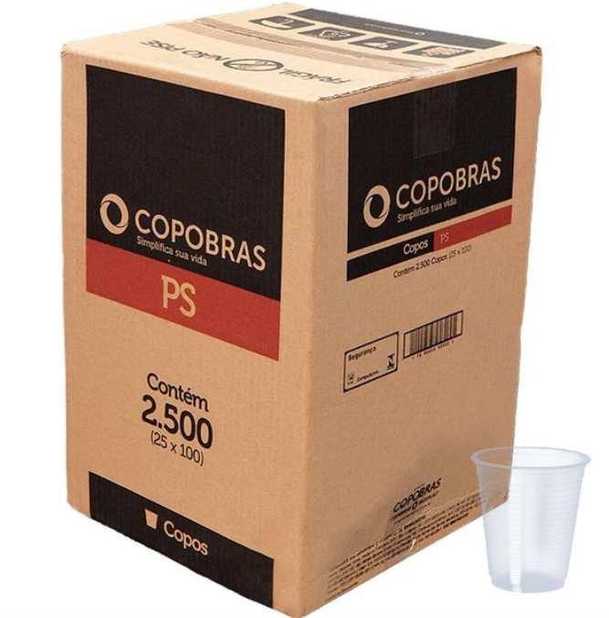 17635 - COPO 180ml ESTR PS CX C/25pc CFT-180 - COPOBRAS