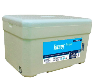 3852 - CAIXA DE ISOPOR C/DRENO 60lts - KNAUF 