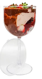 3124 - TACA ACRILICA TRANSPARENTE C/ TAMPA 600ml - LSC TOYS