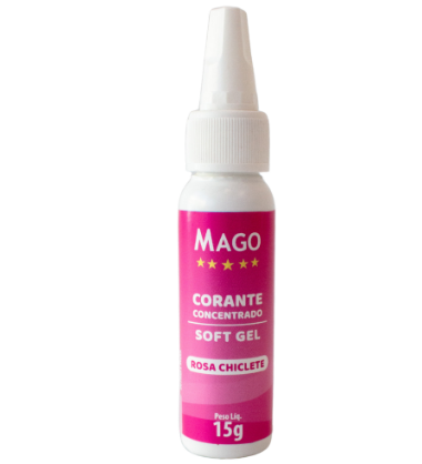 5919 - CORANTE SOFT GEL ROSA CHICLETE 15g - MAGO