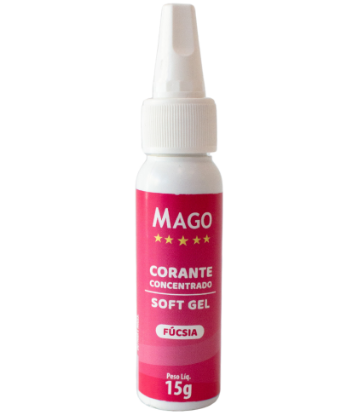 5904 - CORANTE SOFT GEL FUCSIA 15g - MAGO