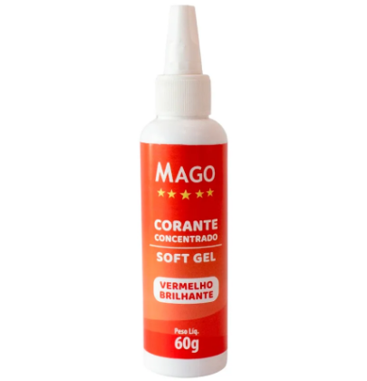 5709- CORANTE SOFT GEL VERMELHO BRILHANTE 60g - MAGO