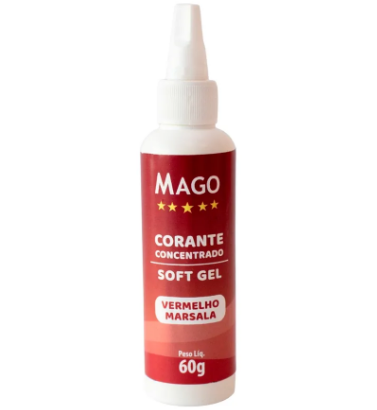 2745 - CORANTE SOFT GEL VERMELHO MARSALA 60g - MAGO