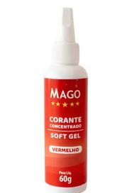 1928 - CORANTE SOFT GEL VERMELHO 60g - MAGO